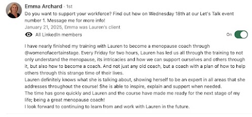 Testimonial from Emma Archard
